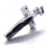 Crown Cross Titaanium Pendant - Free Chian
