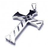 New Style Mens Cross Titanium Pendant - Free Chian