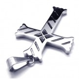 New Style Mens Cross Titanium Pendant - Free Chian