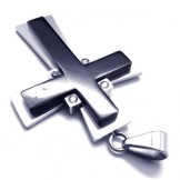 New Style Black Cross Titanium Pendant - Free Chian