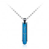 Fashion Mens Blue Titanium Pendant - Free Chain - Free Chain