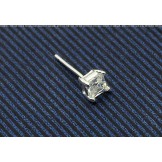 Pure White Square Titanium Earrings 