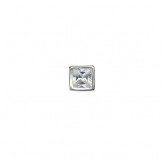 Pure White Square Titanium Earrings 