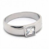 Diamond set 6mm Titanium Inlaid Court Band Ring