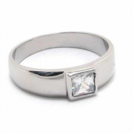 Diamond set 6mm Titanium Inlaid Court Band Ring