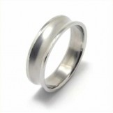 Concaved 6mm Titanium Ring