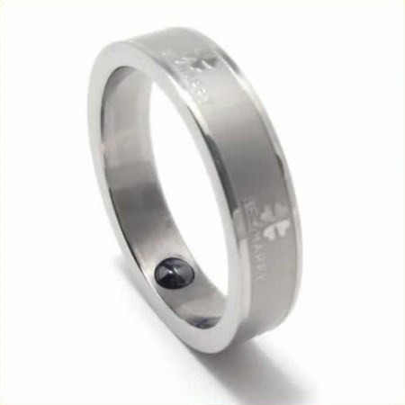 Four Leaf Clover 5mm Titanium Ring