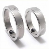 Four Leaf Clover 5mm Titanium Ring