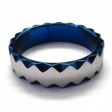 6mm Unisex Blue Titanium Ring