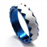 6mm Unisex Blue Titanium Ring 18440