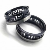 7mm Black Titanium Greek Key Spinning Ring