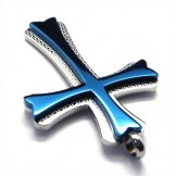 New Style Cross Titanium Pendant (Blue) 18809