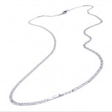 19.7 inch Titanium Silver Fine Necklace 17828