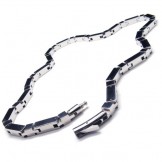 20.5 inch Titanium Silver cuboid Necklace 18216