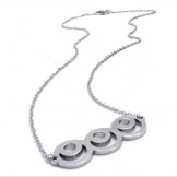 15.7 inch Titanium Silver Fashionable Necklace 18705