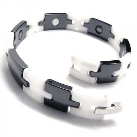 New Style Ceramic 10mm Wide Mens Bracelet 15980