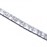 New Style Tungsten Carbide 12mm Wide Chunky Mens Bracelet 15994