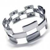 Fashion Tungsten Carbide 22mm Wide Mens Bracelet 15997
