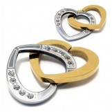 Heart-shaped titanium diamond necklace 