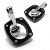 Heart-shaped titanium diamond necklace 