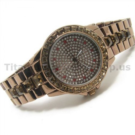 Waterproof Coffee Steel Band Business Fashion Watches 14881