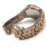 Waterproof Coffee Steel Band Business Fashion Wacthes 14881