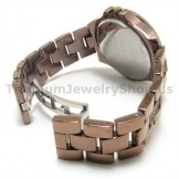 Coffee Waterproof Quality Goods Steel Band Business Fashion Wacthes 14883