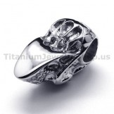 Pure Titanium Skull Design Pendant - Free Chain 16453