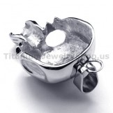 Pure Titanium Skull Design Pendant - Free Chain 16454