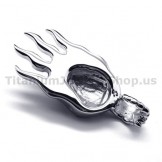 Pure Titanium Skull Design Pendant - Free Chain 16455