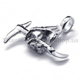 Pure Titanium Hand Bone Design Pendant with Hatchet - Free Chain 16458