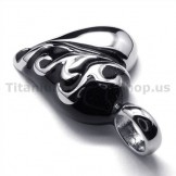 Pure Titanium Love Heart Pendant - Free Chain 18863