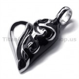 Pure Titanium Love Heart Pendant - Free Chain 18863