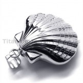 Shell Design Titanium Pendant - Free Chain 19031