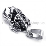 Titanium Hawk Skull Pendant - Free Chain 19149