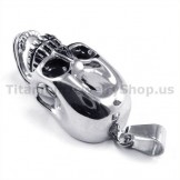 Pure Titanium Skull Design Pendant - Free Chain 19153