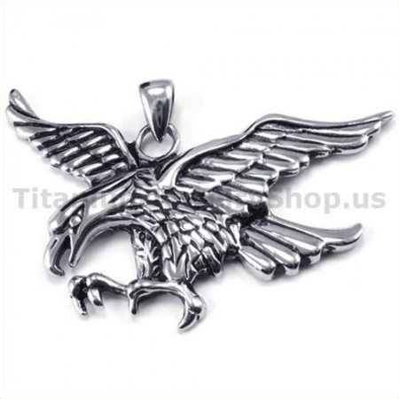 Titanium Eagle Pendant - Free Chain 19155