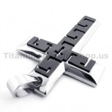 Black Titanium Cross Pendant - Free Chain 19318