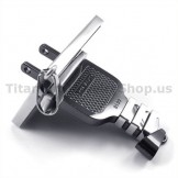 Socket and Plug Black Titanium Lovers Pendants-Free Chains 19103