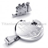 Four Leaves Clover Titanium Lovers Pendants-Free Chains 19117
