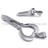 Love Titanium Lovers Key Pendants-Free Chains 19122