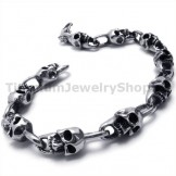 Mens Titanium Skull Bracelet 18911