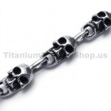 Mens Titanium Skull Bracelet 18911
