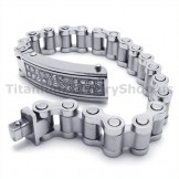 Mens Titanium Bracelet with Diamonds 19049
