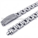 Mens Titanium Bracelet with Diamonds 19049
