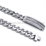 Mens Titanium Bracelet with Diamonds 19052