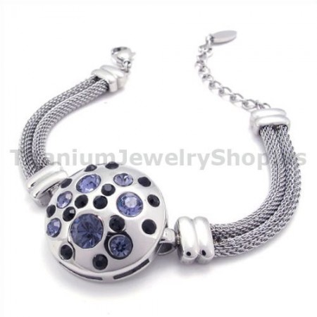 Womens Titanium Bracelet with Diamonds 19349