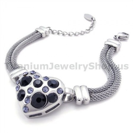 Womens Titanium Bracelet with Diamonds 19351