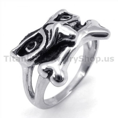 Titanium Skull Ring 19224