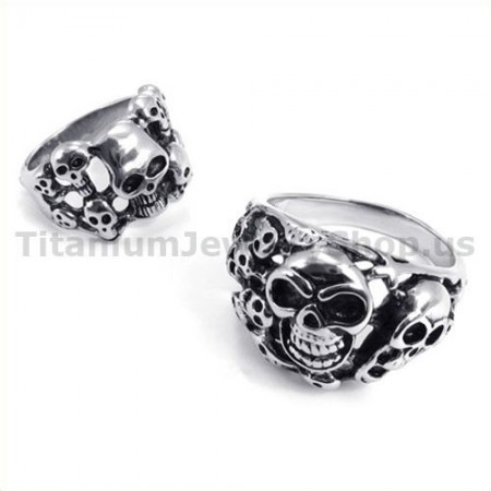 Skull Titanium Ring 19237